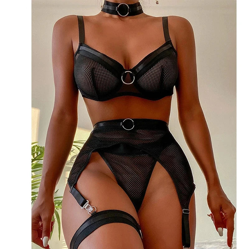 ~Liliana~Four Piece Set Seamless Lingerie Set