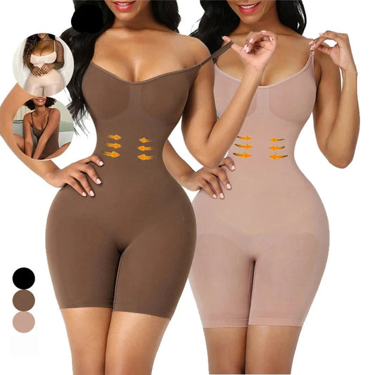 Seamless Bodysuit Compression Open Crotch Slimming Butt Lifter Body Shaper