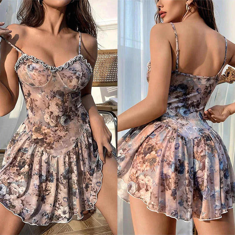 ~nora~nightgown Women pajamas push up adult sexy nightgowns