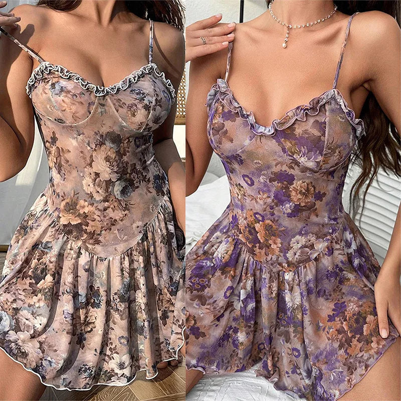 ~nora~nightgown Women pajamas push up adult sexy nightgowns