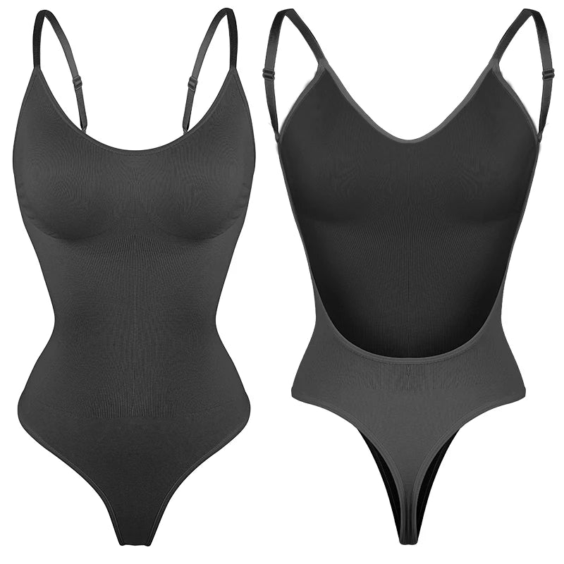 Backless Body Shaper Thong Seamless Tummy Control Butt Lifter Body Shaper Corset Slimming Tank Tops