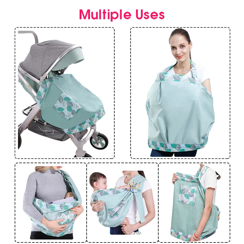 Baby Wrap Newborn Sling Dual Use Baby Nursing Cover Carrier Mesh Fabric